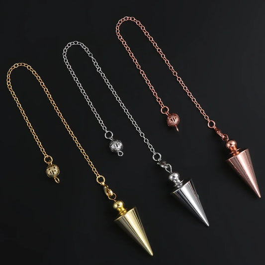 Antique Copper Metal Dowsing Pendulum – Spiritual Shuttle-Style Pendulum for Divination & Energy Healing